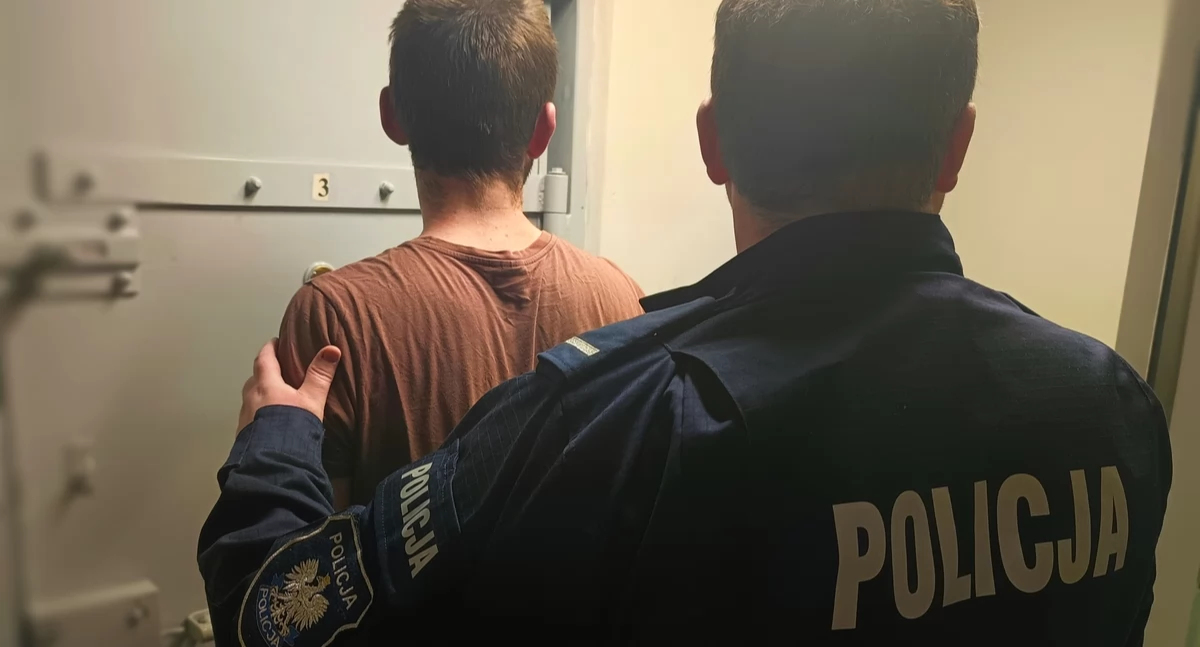 Na zdjęciu: Zatrzymany 28-latek, fot. KPP Radomsko