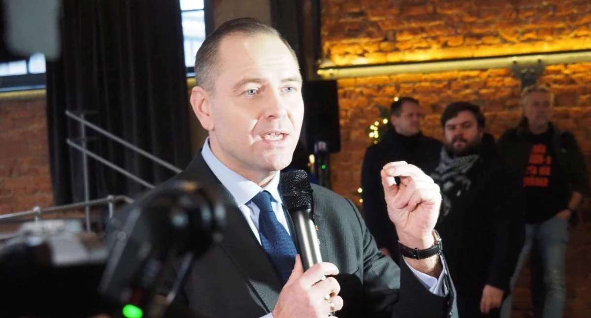 Na zdjęciu: Karol Nawrocki na spotkaniu w Metalurgii