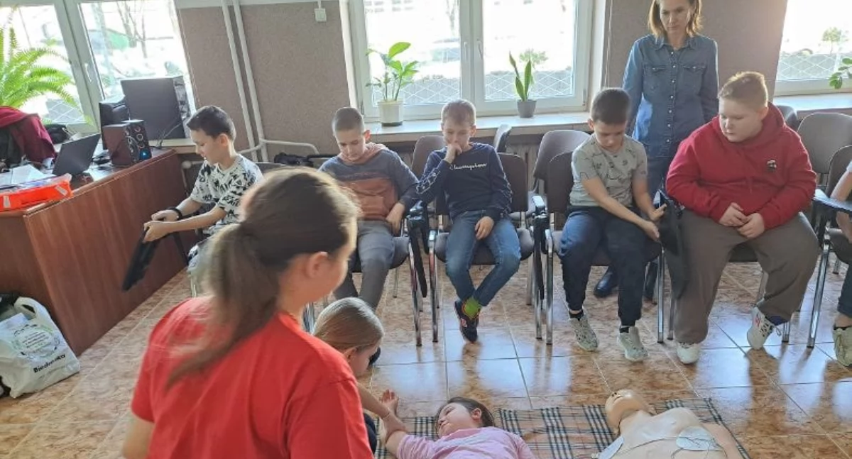 Na zdjęciu: Uczestnicy zajęć, fot. Facebook/I LO w Radomsku