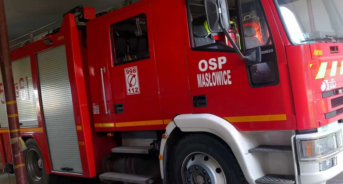 Na zdjęciu; Wóz strażacki OSP Masłowice, fot. Facebook/OSP Masłowice