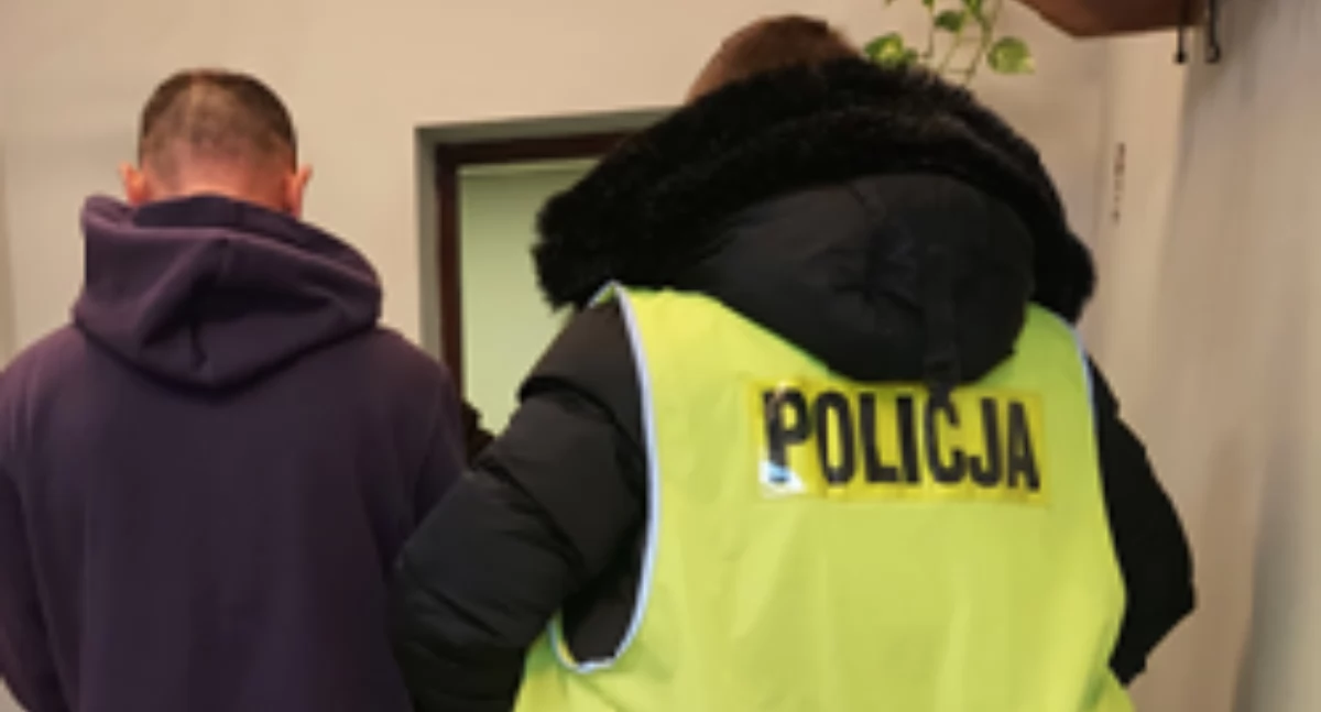 Na zdjęciu: Jeden z zatrzymanych, fot. KWP Łódź