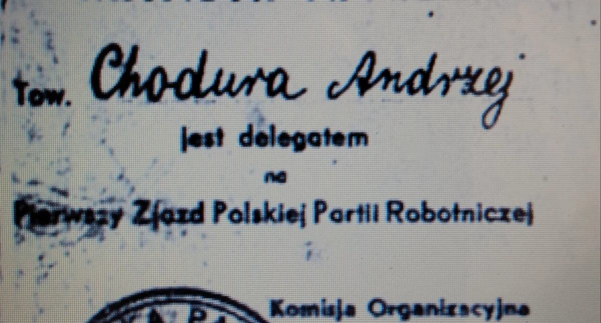 Na zdjęciu: Andrzej Chodura zapisał się  do partii