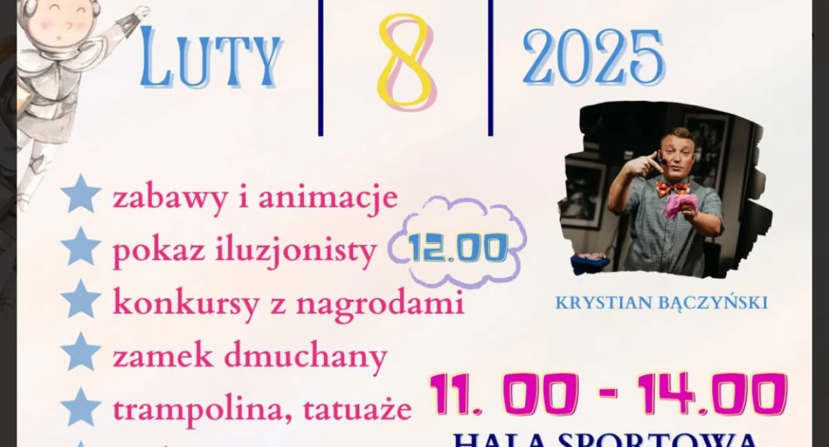 Na zdjęciu: Występ magika z pewnością dzieciom się podobał, ale na lekcje nie przyjdzie