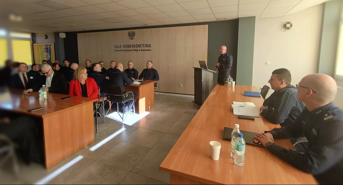 Na zdjęciu: Narada odbywa się na początku roku, fot. KPP Radomsko