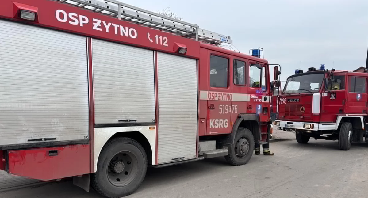 Na zdjęciu: wozy strażackie, fot. Facebook/ OSP Żytno