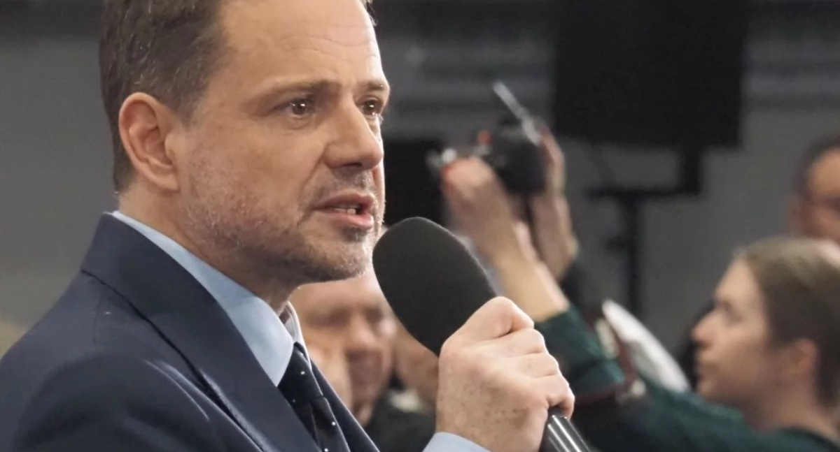 Na zdjęciu Rafał Trzaskowski w Radomsku, kwiecień 2024