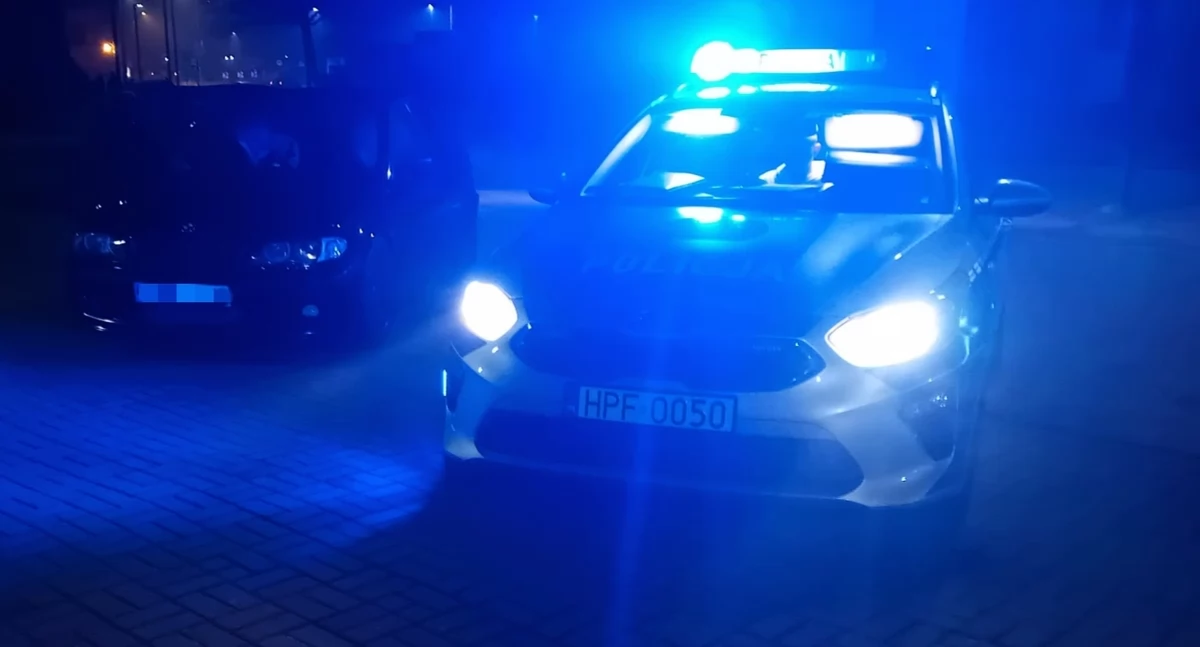 Na zdjęciu: Policyjny pościg był na szczęście krótki, fot. KPP Radomsko 