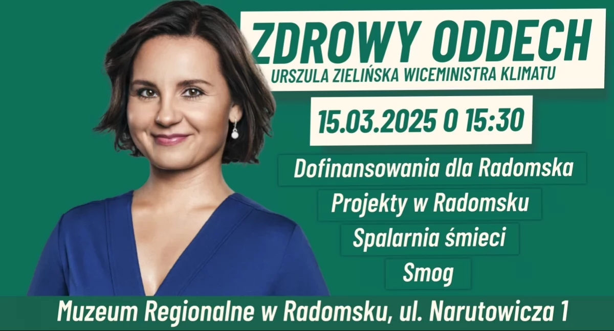 Na zdjęciu plakat zapowiadający spotkani