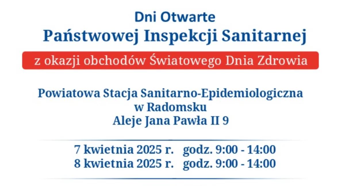 Na zdjęciu: Plakat promujący, fot. Facebook/SANEPID Radomsko
