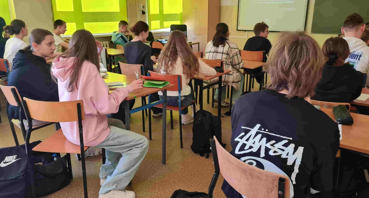 Na zdjęciu: Uczniowie, którzy wzięli udział w zajęciach