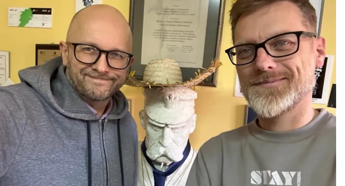 Na zdjęciu  prowadzący podcast Redakcyjne Kolegium wyborcze Andrzej Andrysiak i Janusz Kucharski 