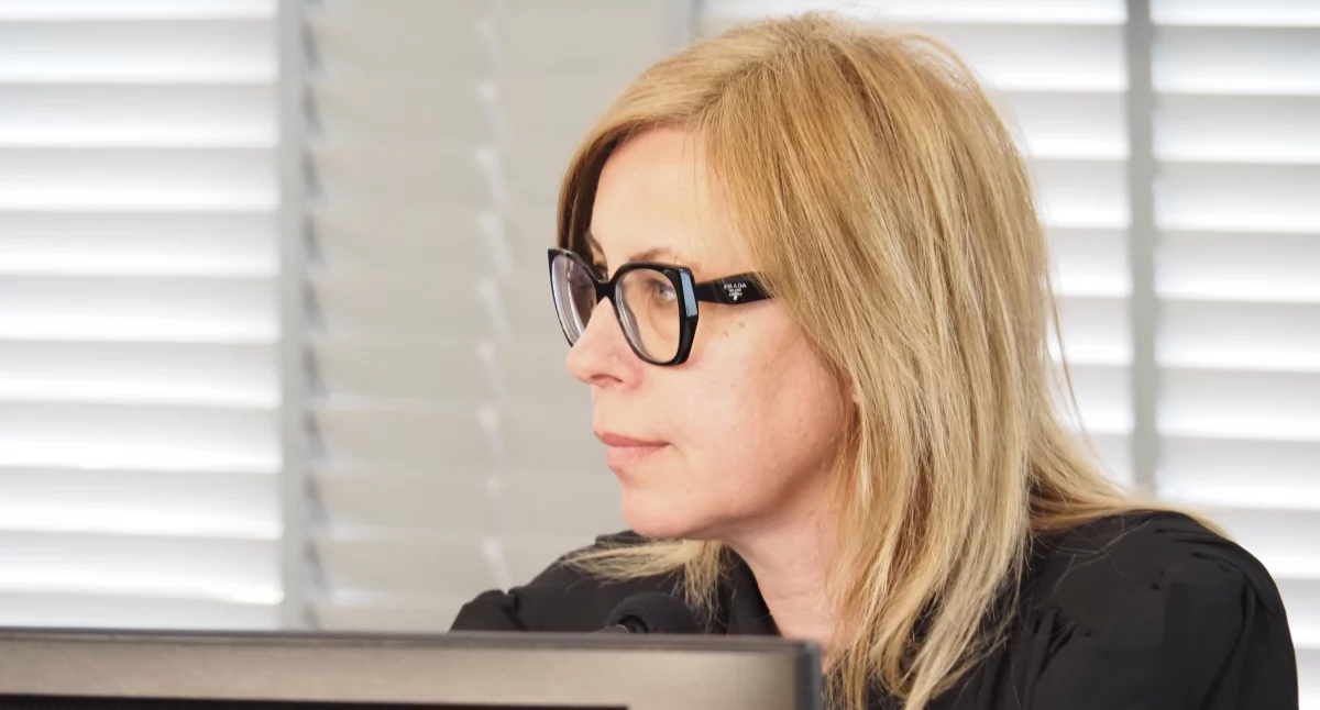 Na zdjęciu: Ewa Gajzler nie chce odpowiadać na nasze pytania