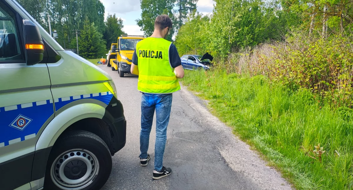 Na zdjęciu: Przyczyny i okoliczności zdarzenia ustalają policjanci, fot. KPP Radomsko