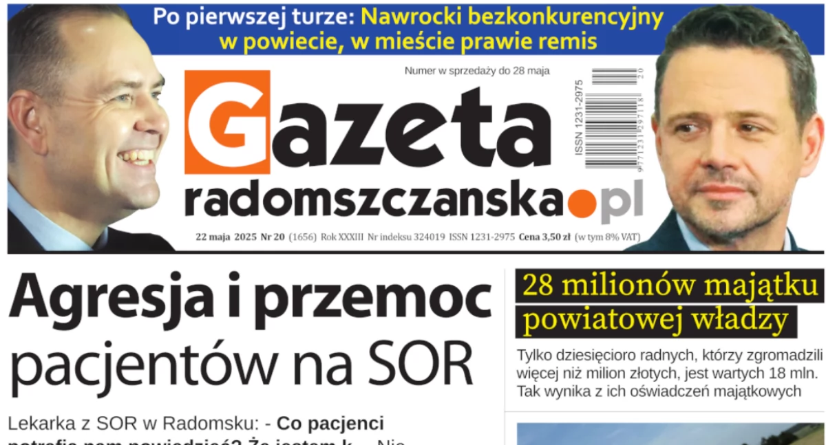Na zdjęciu kładka najnowszego wydania Gazety Radomszczańskiej