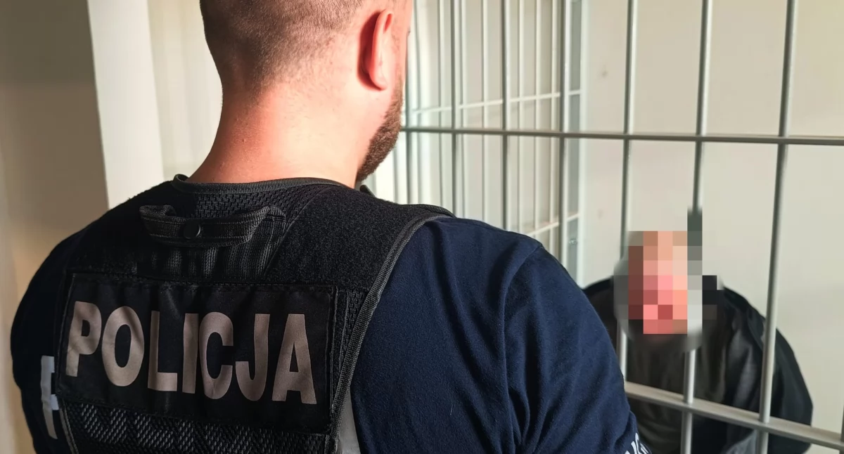 Na zdjęciu: Mężczyzna będzie musiał się wytłumaczyć, fot. KPP Radomsko
