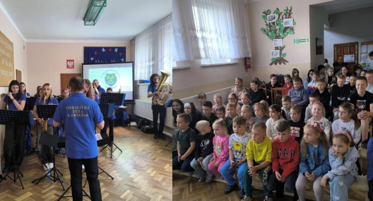 Na zdjęciu: Młodzieżowa Orkiestra Dęta OSP Kamieńsk, fot: Zespół Szkolno - Przedszkolny Publiczna Szkoła Podstawowa im. Józefa Adamowskiego w Gorzędowie