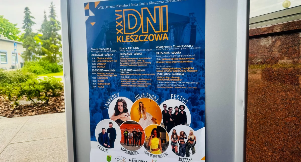 Na zdjęciu: plakat promujący 26. edycję Dni Kleszczowa