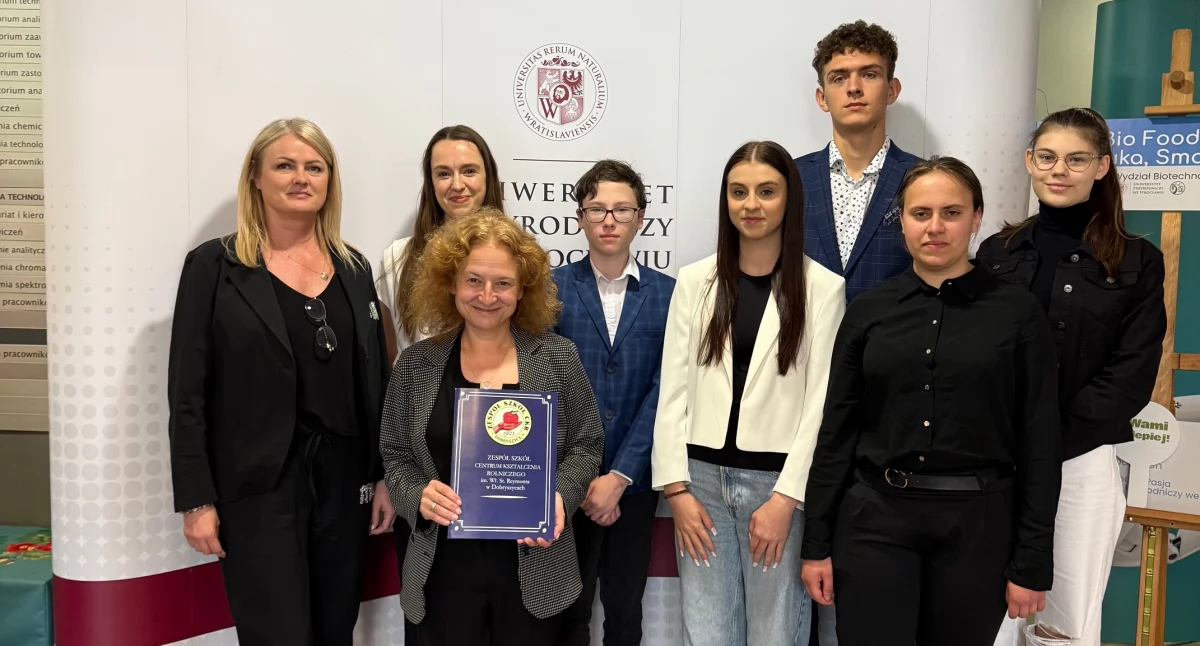Na zdjęciu: przedstawiciele ZSCKR w Dobryszycach na Uniwersytecie Przyrodniczym we Wrocławiu, fot. Zespół Szkół Centrum Kształcenia Rolniczego w Dobryszycach