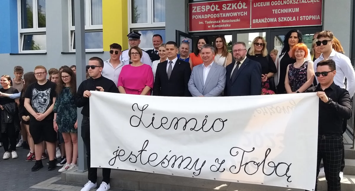 Na zdjęciu: uroczystości związane z otwarciem nowej sali w kamieńszczańskiej szkole ponadpodstawowej, fot. Zespół Szkół Ponadpodstawowych w Kamieńsku 