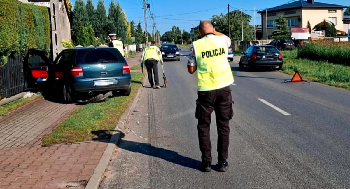 Na zdjęciu: Do wypadku doszło w Dobryszycach, fot. KPP Radomsko
