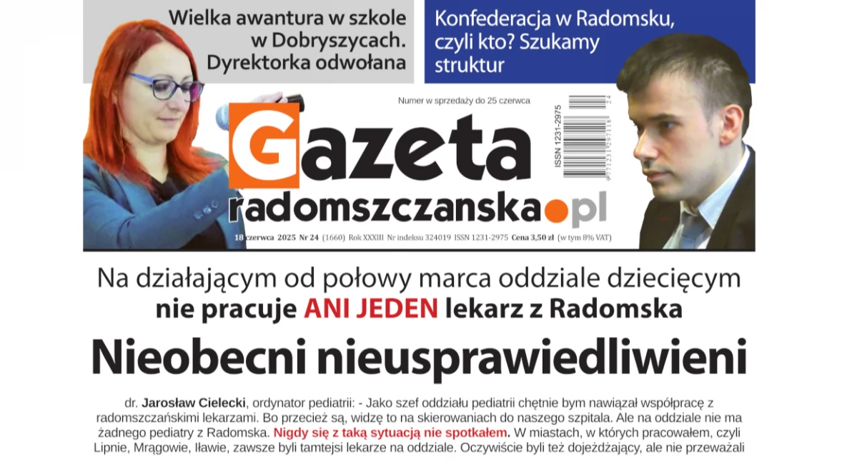 Na zdjęciu: Okładka najnowszego wydania Gazety