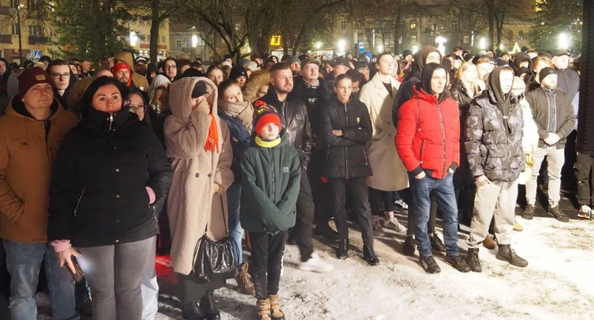 Na zdjęciu: W styczniu Radomszczanie przyszli na plac 3 Maja posłuchać Sławomira Mentzena