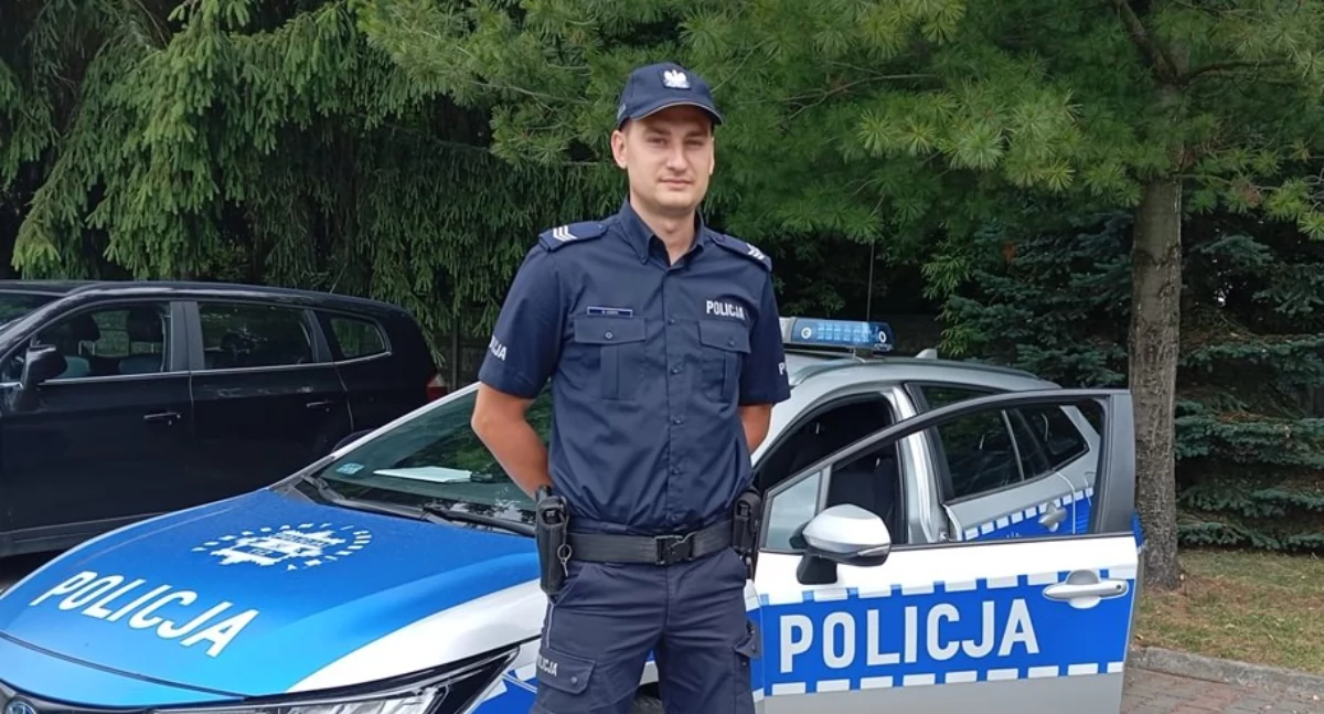 Na zdjęciu: Sierżant sztabowy Marcin Kempa, fot. KPP w Radomsku
