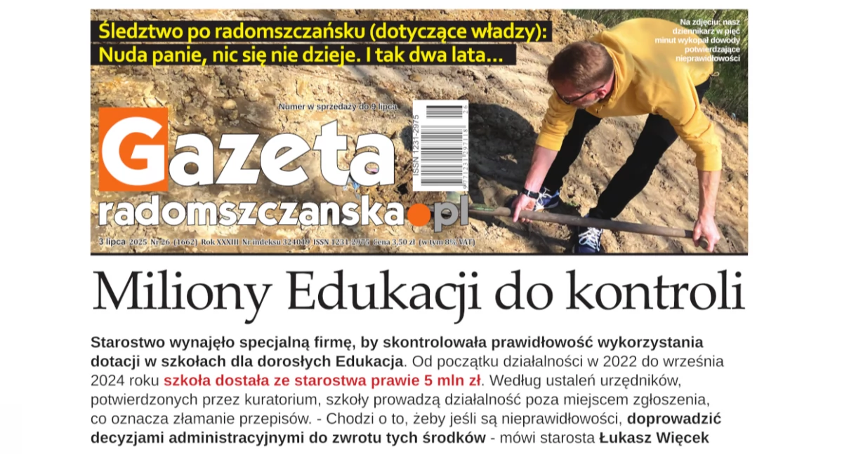 Na zdjęciu: Okładka najnowszego wydania Gazety