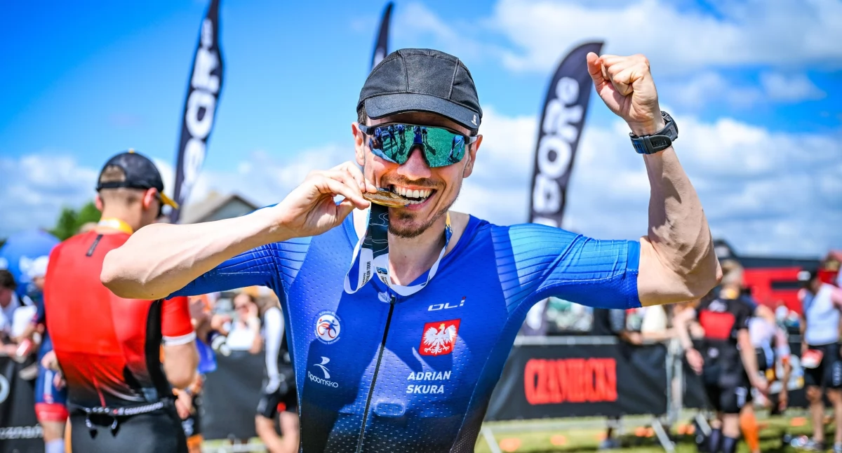 Na zdjęciu: Adrian Skura ma za sobą debiut w triathlonie, fot. Facebook/KBSK Radomsko