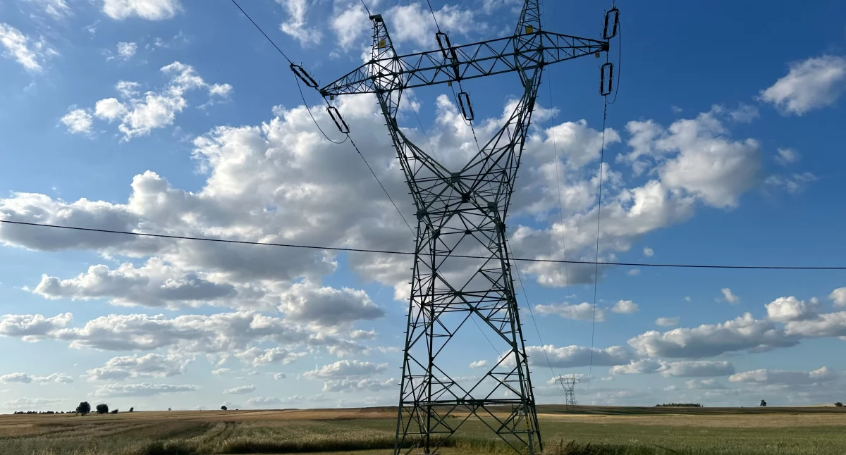 Na zdjęciu: słup elektryczny w gminie Ładzice; przedstawiam w tekście informacje, gdzie w powiecie radomszczańskim zaplanowano przerwy w dostawie energii elektrycznej