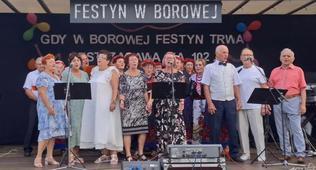 Na zdjęciu: wysępy artystyczne podczas ubiegłorocznego festynu wiejskiego w Borowej, fot: Stowarzyszenie Rozwoju Wsi Borowa 