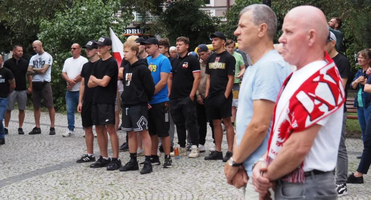 Na zdjęciu manifestacja przecie imigracji, Radomsko, 19 lipca 2025 