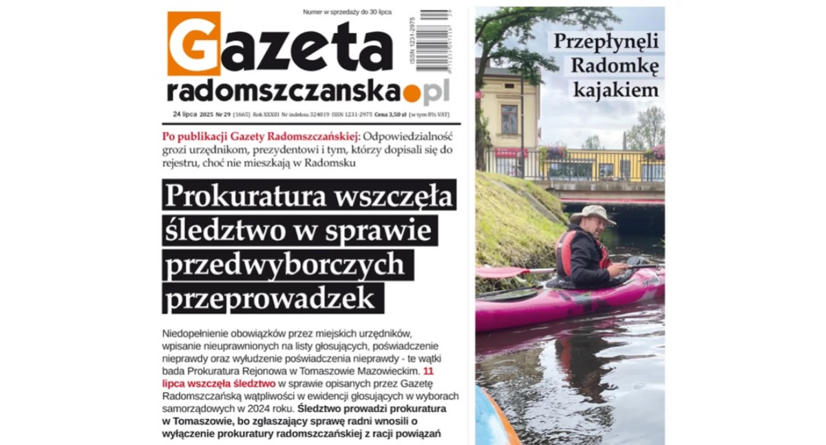 Na zdjęciu: Okładka najnowszego wydania Gazety