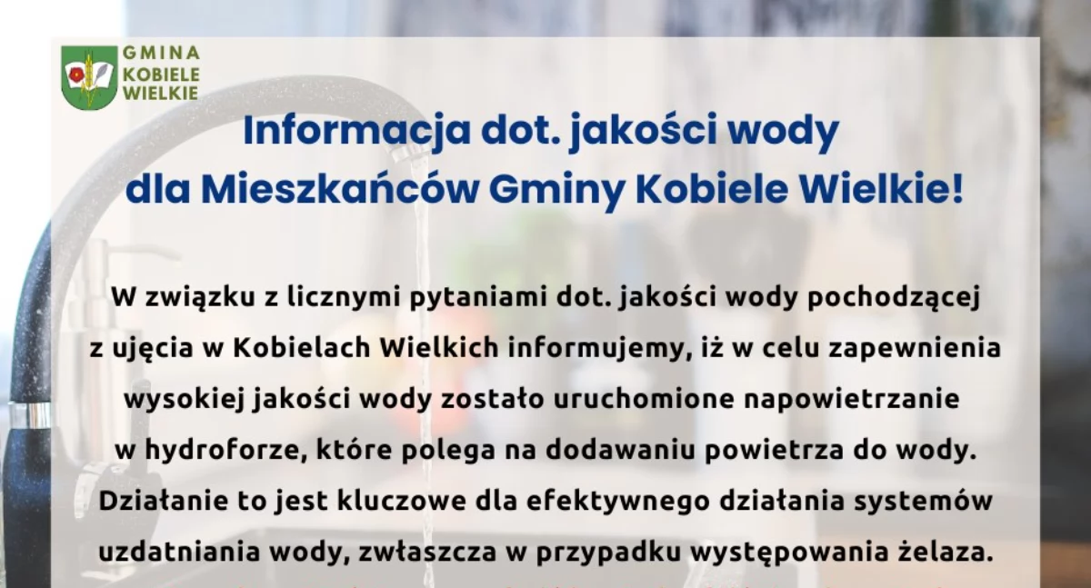 Na zdjęciu: Plakat informujący, fot. Facebook/Gmina Kobiele Wielkie 