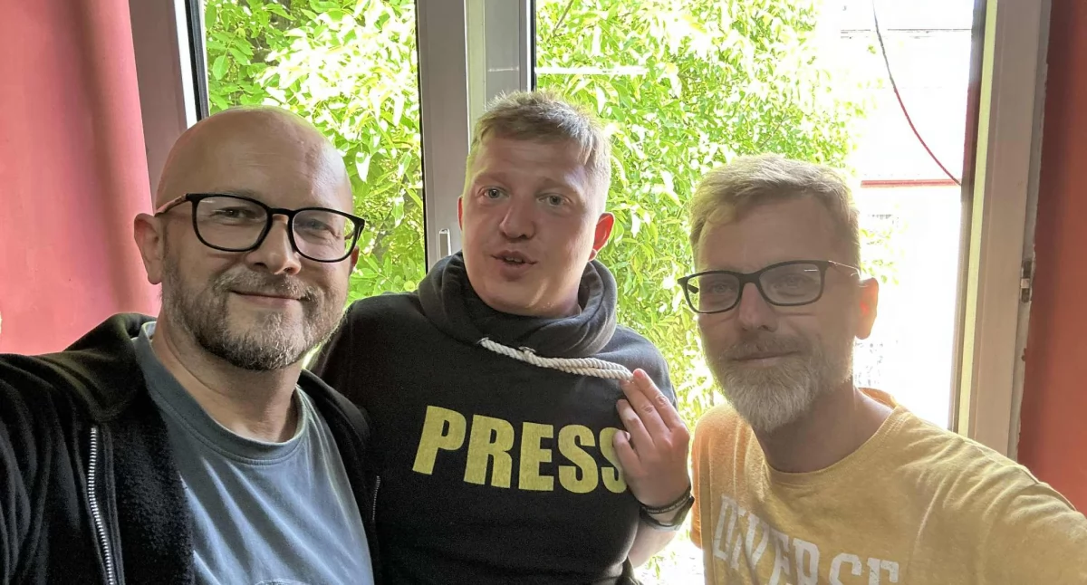 Na zdjęciu Andrzej Andrysiak, Paweł Aulich i Janusz Kucharski