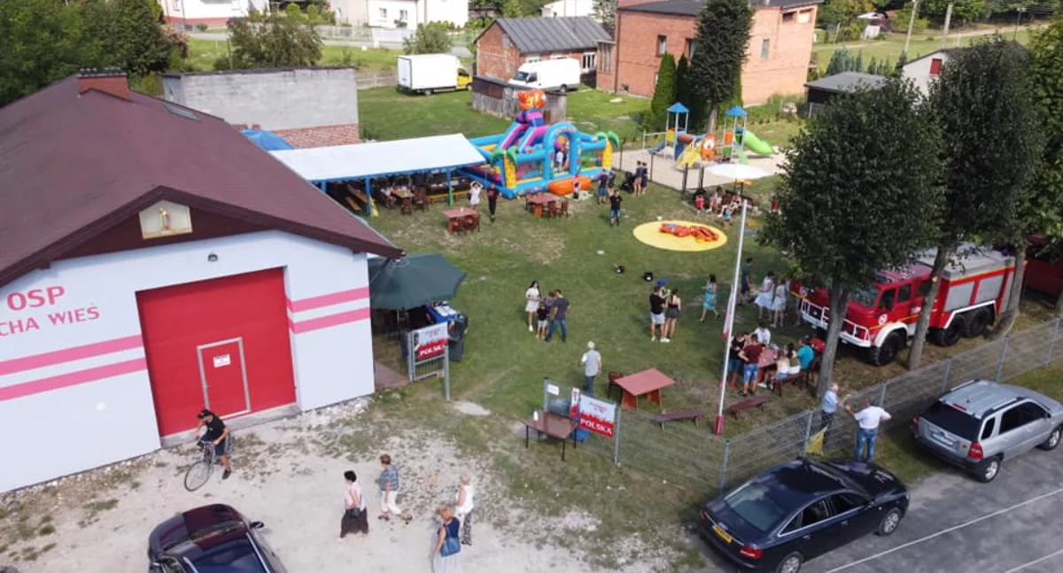 Na zdjęciu: piknik strażacki w 2021 roku, fot. OSP Sucha Wieś