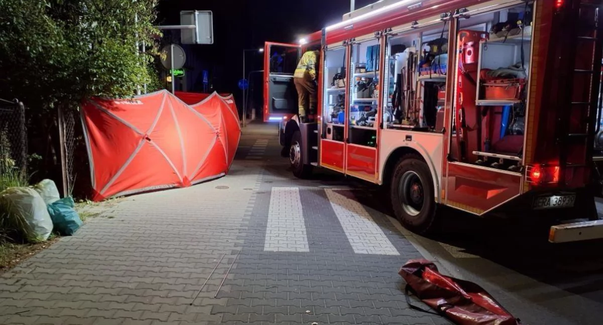 Na zdjęciu: Akcja na ulicy ks. Kościowa, fot. KP PSP Radomsko