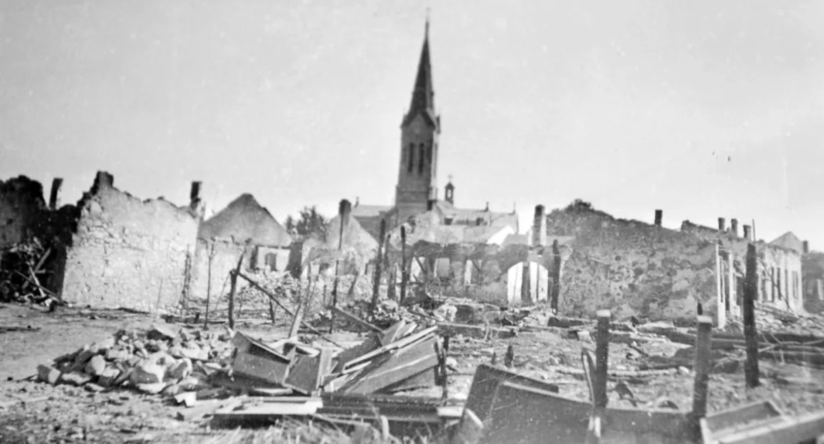Na zdjęciu: plac targowy w Kamieńsku, rok 1939, fot. Urząd Gminy Kamieńsk