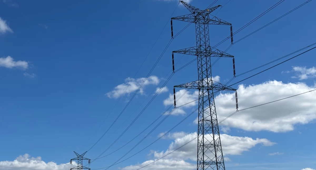 Na zdjęciu: słupy elektryczny; artykuł zawiera informacje o tym, kiedy i gdzie zaplanowano przerwy w dostarczaniu energii elektrycznej we wrześniu br. 