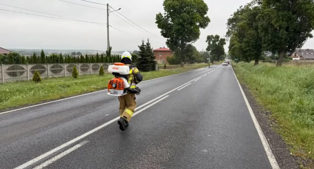 Na zdjęciu: 9 kilometrów to swoisty rekord, fot. Facebook/OSP Kodrąb