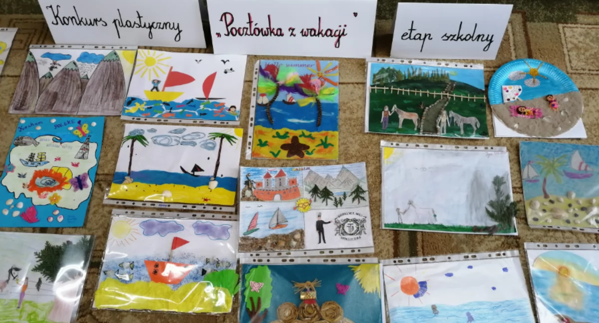 Na zdjęciu: prace konkursowe w 2019 roku, fot. Zespół Szkolno-Przedszkolny w Dobryszycach