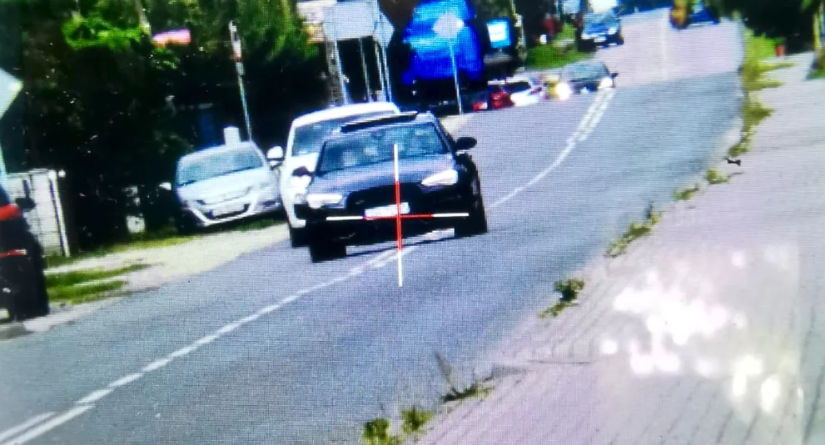 Na zdjęciu: Radar pokazał 123 km/h, fot. KPP Radomsko 