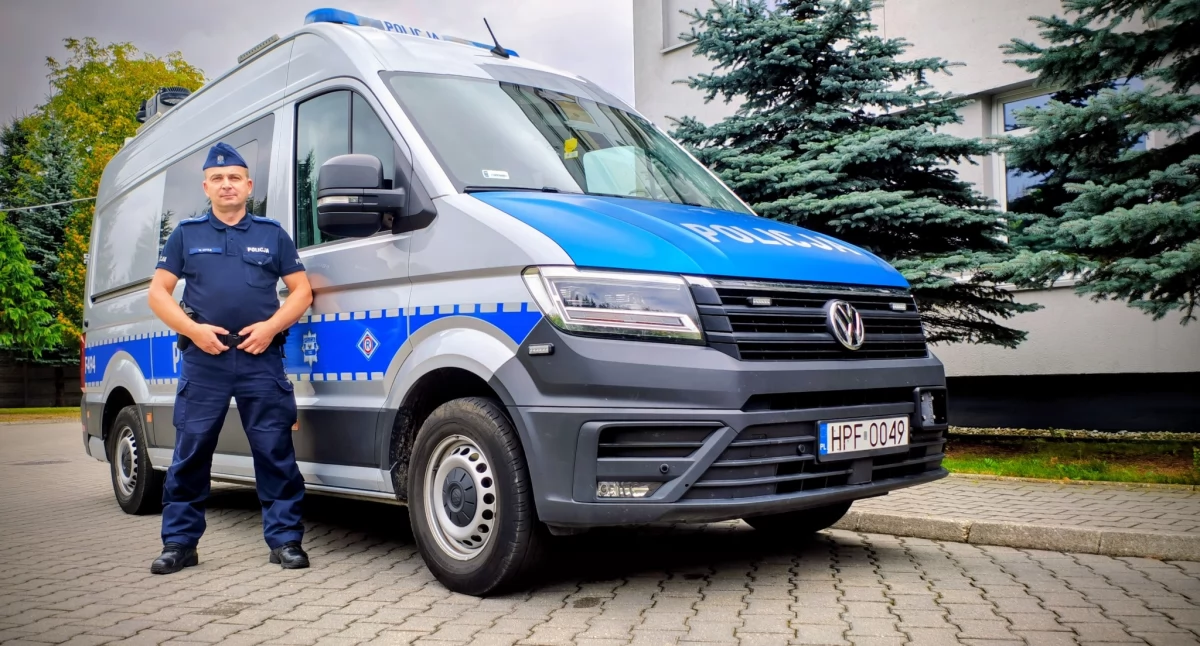Na zdjęciu: Mł. asp. Dariusz Chaś, fot. KPP Radomsko
