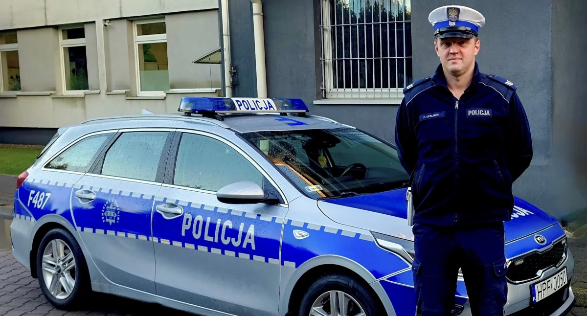 Na zdjęciu: Sierżant sztabowy Piotr Opaliński, fot. KPP Radomsko