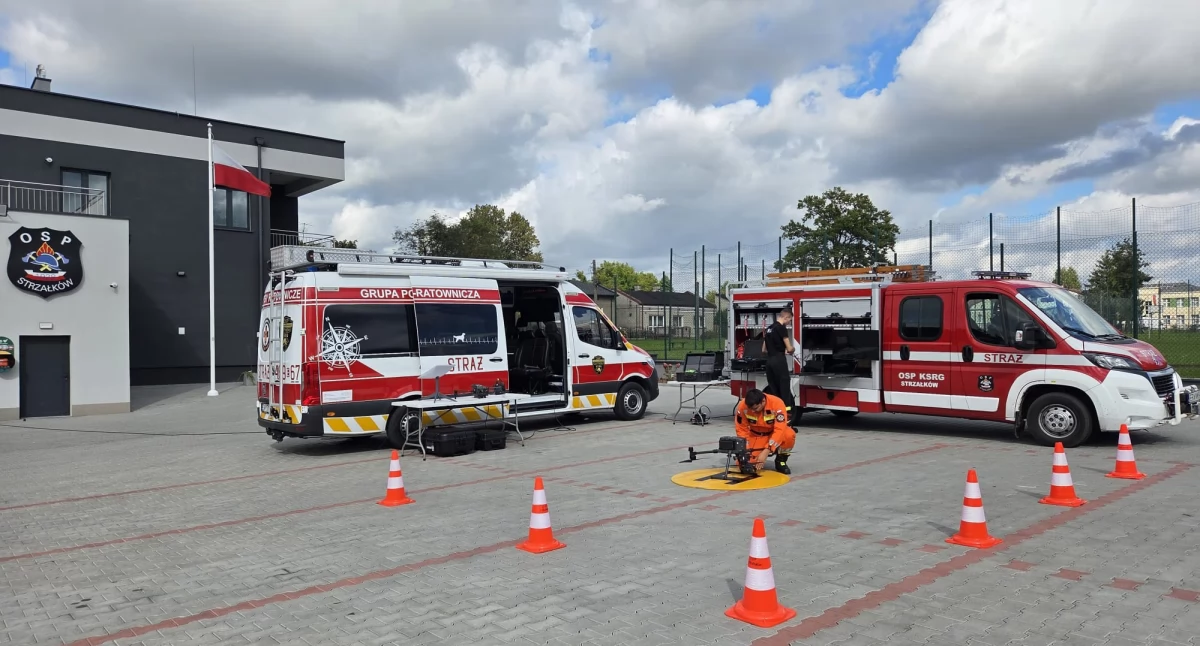 Na zdjęciu jednostka dronowa OSP Strzałków