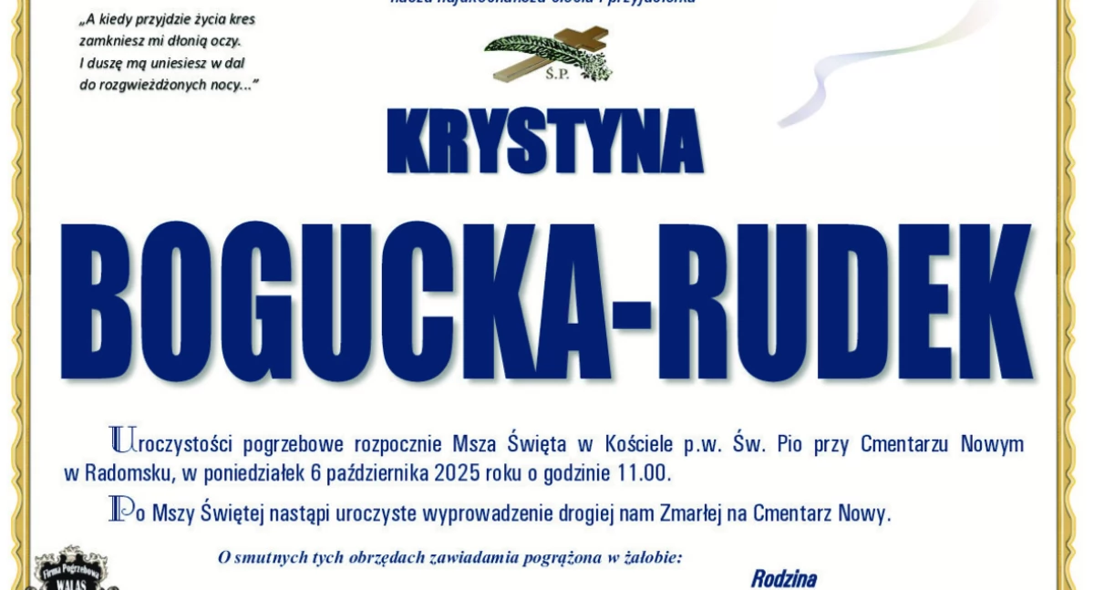 Na zdjęciu: Pogrzeb odbędzie się w poniedziałek