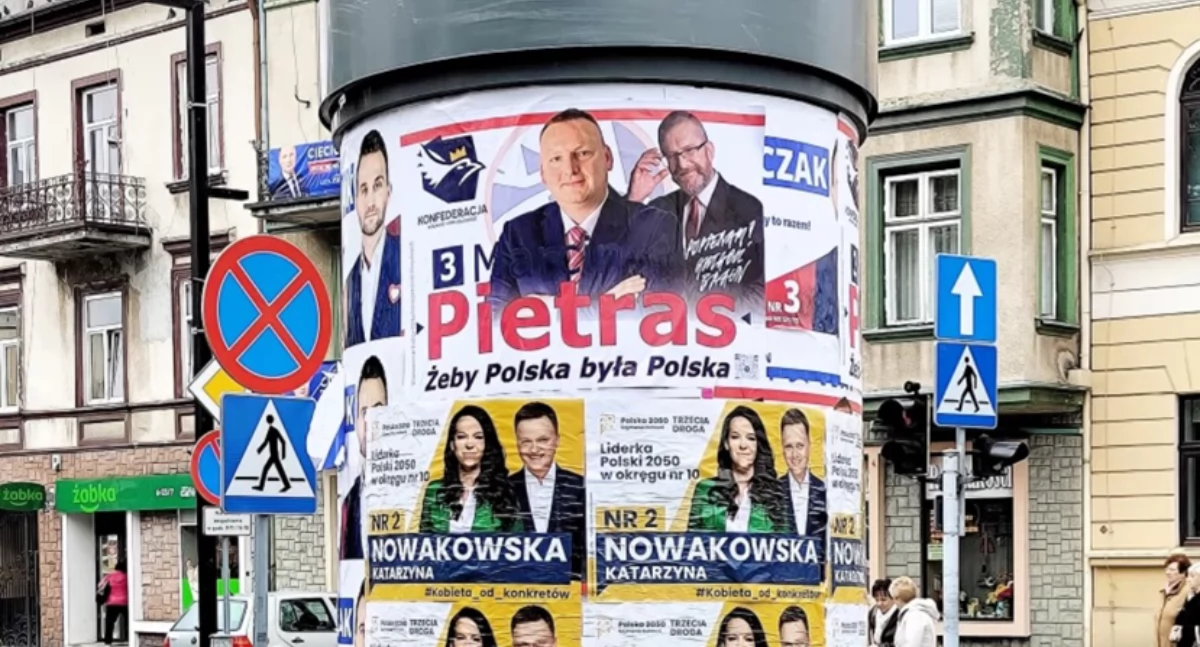 Na zdjęciu: lKampania parlamentarna, wrzesień 2023, ul. Reymonta