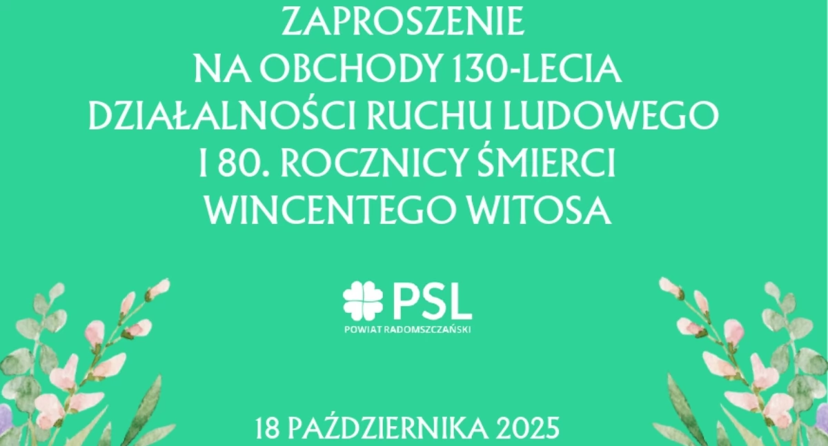 Na zdjęciu: Plakat, fot. Radomszczański PSL