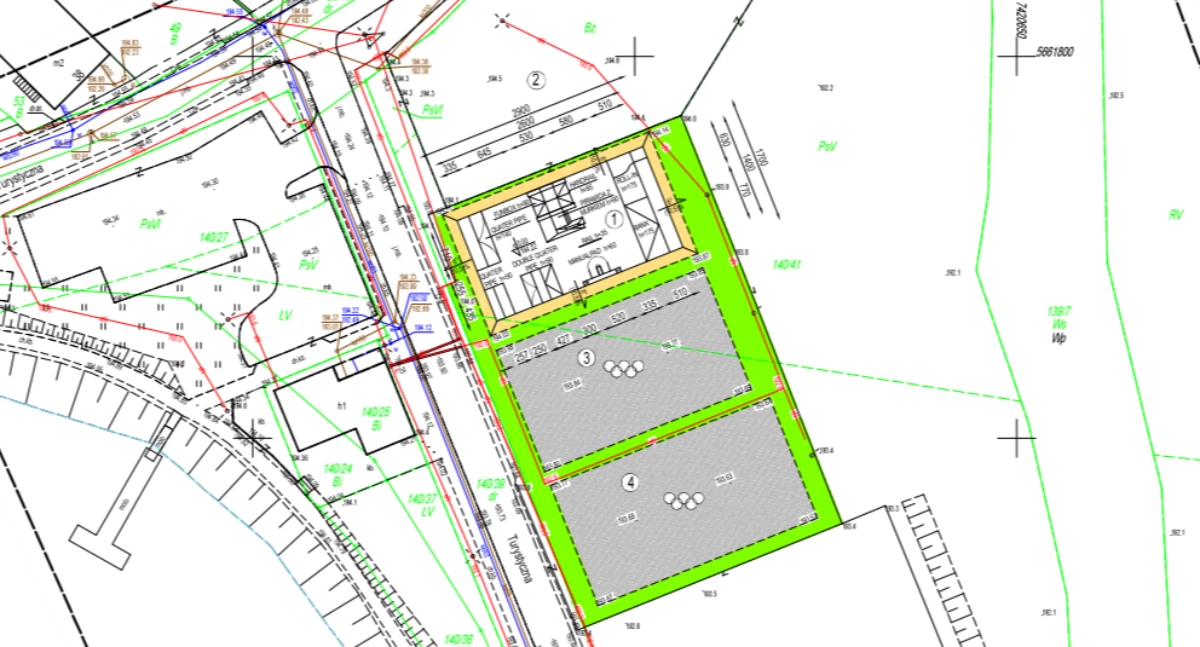 Na zdjęciu: projekt zagospodarowania działki, mapa do celów projektowych, fot. Urząd Gminy Przedbórz