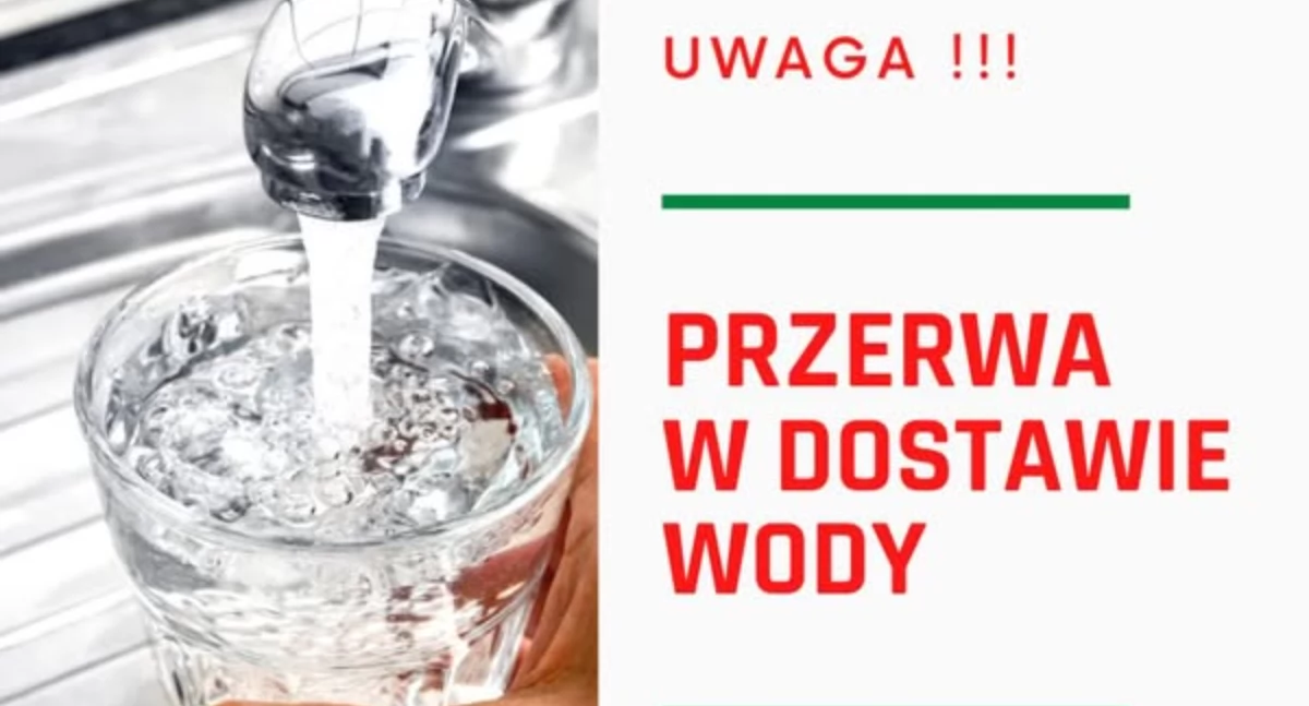 Na zdjęciu: Przerwa w dostawie wody, fot. Facebook/PGK Radomsko